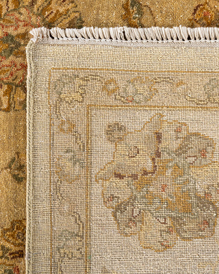 Traditional Oushak Hand Knotted Floral Wool Gold Area Rug 8' 1" x 10' 0"