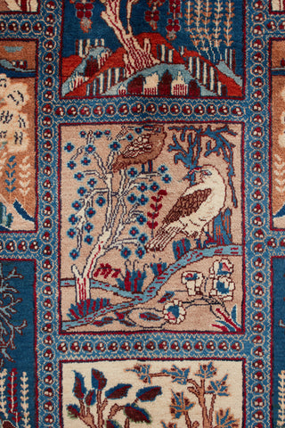 Authentic Persian Kashmar Hand Knotted Wool Ivory Area Rug 8' 7" x 11' 9"