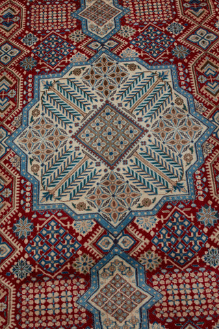 Authentic Persian Nain Hand Knotted Wool Ivory Area Rug 8' 0" x 12' 9"