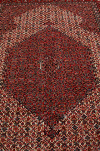 Authentic Persian Tabriz Hand Knotted Wool Blue Area Rug 7' 0" x 10' 7"