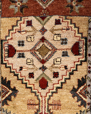 Traditional Patchwork Hand Knotted Patchwork Wool Brown Area Rug 8' 3" x 10' 3"