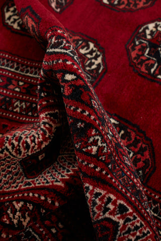 Authentic Persian Yamouth Hand Knotted Wool Red Area Rug 8' 7" x 12' 7"