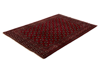 Authentic Persian Yamouth Hand Knotted Wool Red Area Rug 8' 7" x 12' 7"