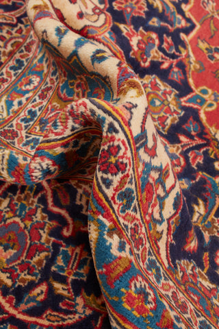 Authentic Persian Kashan Hand Knotted Wool Ivory Area Rug 8' 4" x 12' 0"