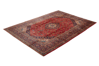 Authentic Persian Kashan Hand Knotted Wool Ivory Area Rug 8' 4" x 12' 0"