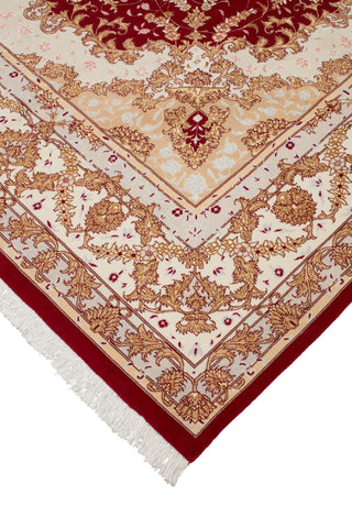 Authentic Persian Tabriz Hand Knotted Wool Silk Blend Blue Area Rug 8' 3" x 11' 7"