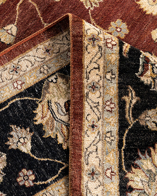 Traditional Oushak Hand Knotted Floral Wool Rust Area Rug 9' 4" x 12' 4"