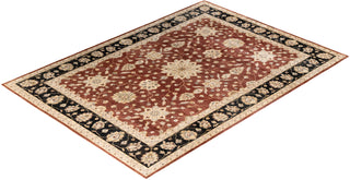 Traditional Oushak Hand Knotted Floral Wool Rust Area Rug 9' 4" x 12' 4"