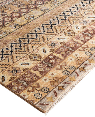 Traditional Floral Wool Hand Knotted Beige Area Rug 9' 0" x 12' 0"