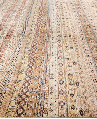 Traditional Floral Wool Hand Knotted Beige Area Rug 9' 0" x 12' 0"