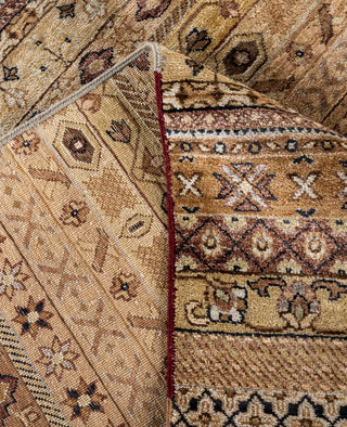 Traditional Floral Wool Hand Knotted Beige Area Rug 9' 0" x 12' 0"