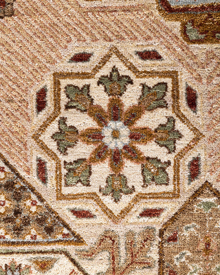 Traditional Ikat Hand Knotted Oriental Wool Brown Area Rug 8' 0" x 10' 4"
