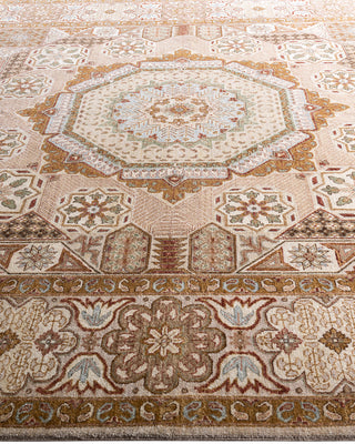 Traditional Ikat Hand Knotted Oriental Wool Brown Area Rug 8' 0" x 10' 4"