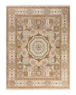 Traditional Ikat Hand Knotted Oriental Wool Brown Area Rug 8' 0" x 10' 4"