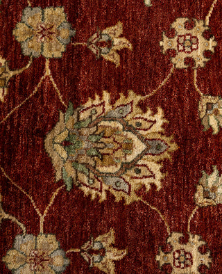 Traditional Floral Wool Hand Knotted Red Area Rug 9' 1" x 12' 2"