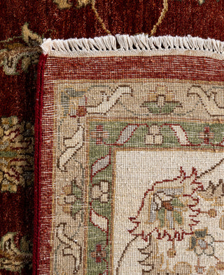 Traditional Floral Wool Hand Knotted Red Area Rug 9' 1" x 12' 2"