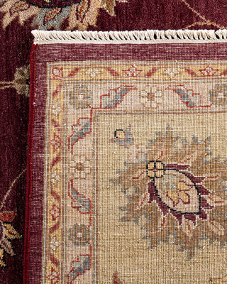 Traditional Oushak Hand Knotted Floral Wool Red Area Rug 9' 2" x 12' 3"