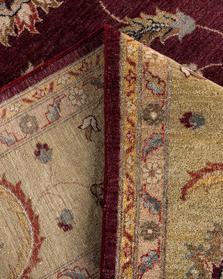 Traditional Oushak Hand Knotted Floral Wool Red Area Rug 9' 2" x 12' 3"