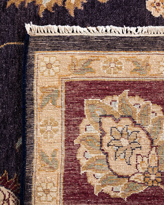 Traditional Oushak Hand Knotted Floral Wool Purple Area Rug 8' 1" x 10' 1"