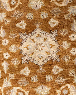 Traditional Oushak Hand Knotted Floral Wool Beige Area Rug 8' 0" x 10' 3"