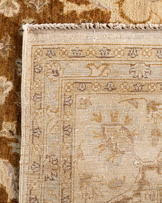 Traditional Oushak Hand Knotted Floral Wool Beige Area Rug 8' 0" x 10' 3"