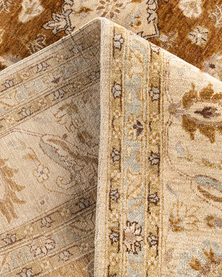 Traditional Oushak Hand Knotted Floral Wool Beige Area Rug 8' 0" x 10' 3"