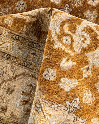 Traditional Oushak Hand Knotted Floral Wool Beige Area Rug 8' 0" x 10' 3"