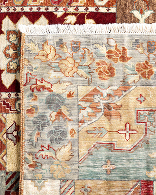 Traditional Patchwork Hand Knotted Patchwork Wool Brown Area Rug 8' 2" x 10' 2"