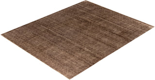 Bohemian Gabbeh Hand Knotted Floral Wool Brown Area Rug 8' 2" x 10' 4"