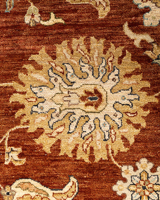 Traditional Oushak Hand Knotted Floral Wool Rust Area Rug 8' 3" x 10' 7"