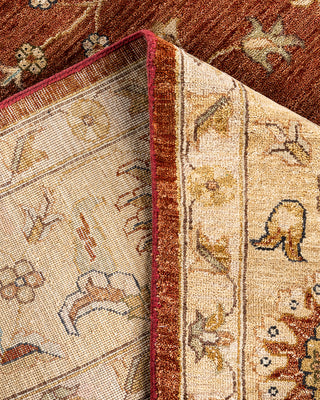 Traditional Oushak Hand Knotted Floral Wool Rust Area Rug 8' 3" x 10' 7"