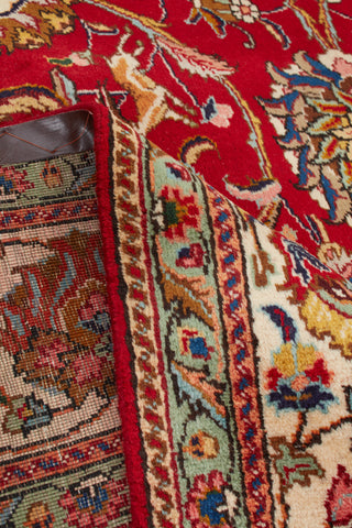 Authentic Persian Tabriz Hand Knotted Wool Red Area Rug 8' 0" x 11' 0"