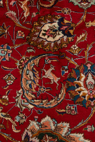 Authentic Persian Tabriz Hand Knotted Wool Red Area Rug 8' 0" x 11' 0"