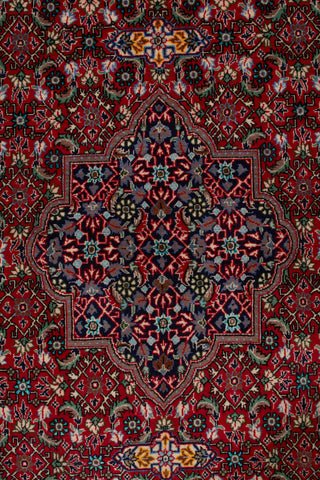 Authentic Persian Kashan Silk Hand Knotted Wool Blue Area Rug 4' 5" x 7' 6"