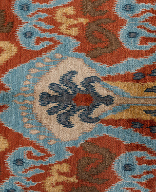 Traditional Floral Wool Hand Knotted Red Area Rug 8' 1" x 10' 1"