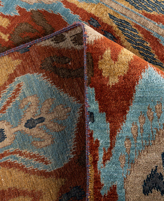 Traditional Floral Wool Hand Knotted Red Area Rug 8' 1" x 10' 1"