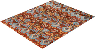 Traditional Floral Wool Hand Knotted Red Area Rug 8' 1" x 10' 1"