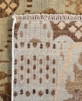 Traditional Floral Wool Hand Knotted Beige Area Rug 9' 0" x 12' 1"
