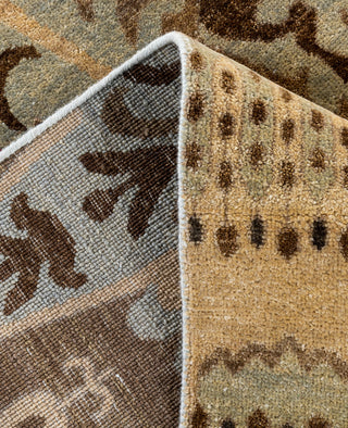 Traditional Floral Wool Hand Knotted Beige Area Rug 9' 0" x 12' 1"