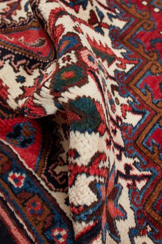 Authentic Persian Heriz Hand Knotted Wool Black Area Rug 8' 10" x 10' 10"