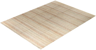 Bohemian Gabbeh Hand Knotted Geometric Wool Beige Area Rug 9' 3" x 12' 3"