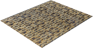 Traditional Floral Wool Hand Knotted Black Area Rug 8' 3" x 9' 10"