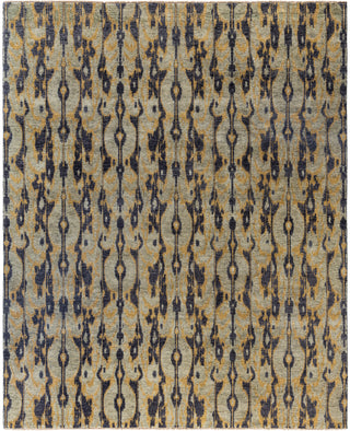 Traditional Floral Wool Hand Knotted Black Area Rug 8' 3" x 9' 10"