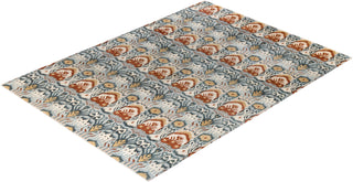 Traditional Ikat Hand Knotted Floral Wool Gray Area Rug 9' 1" x 12' 3"