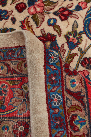 Authentic Persian Mehraban Hand Knotted Wool Blue Area Rug 7' 0" x 9' 4"