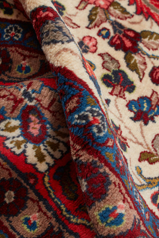 Authentic Persian Mehraban Hand Knotted Wool Blue Area Rug 7' 0" x 9' 4"