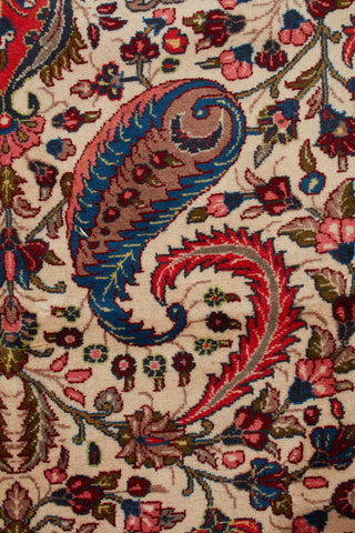 Authentic Persian Mehraban Hand Knotted Wool Blue Area Rug 7' 0" x 9' 4"