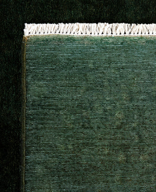 Contemporary Overdyed Wool Hand Knotted Green Area Rug 4' 0" x 6' 0"