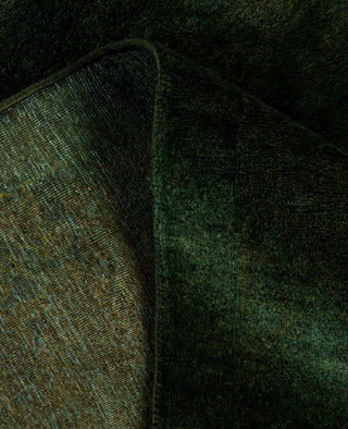 Contemporary Overdyed Wool Hand Knotted Green Area Rug 4' 0" x 6' 0"