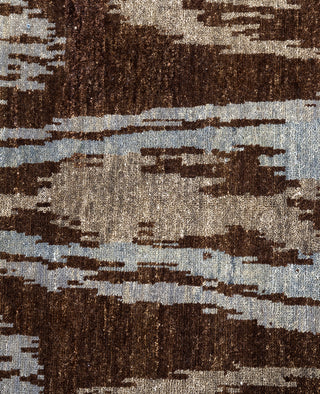 Traditional Floral Wool Hand Knotted Brown Area Rug 8' 0" x 10' 2"